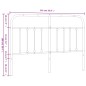vidaXL Kopfteil Metall Weiß 135 cm