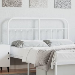 vidaXL Kopfteil Metall Weiß 150 cm