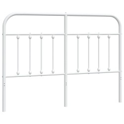 vidaXL Kopfteil Metall Weiß 150 cm