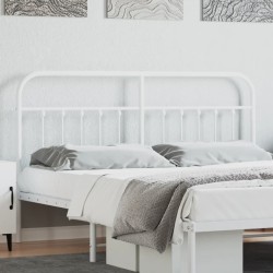 vidaXL Kopfteil Metall Weiß 180 cm