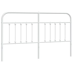 vidaXL Kopfteil Metall Weiß 180 cm