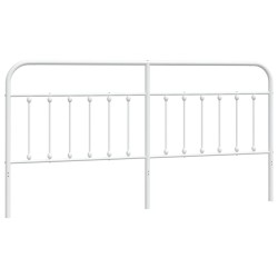vidaXL Kopfteil Metall Weiß 193 cm