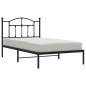 vidaXL Bettgestell mit Kopfteil Metall Schwarz 100x190 cm vidaXL Bettgestell mit Kopfteil Metall Schwarz 100x190 cm