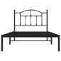 vidaXL Bettgestell mit Kopfteil Metall Schwarz 100x190 cm vidaXL Bettgestell mit Kopfteil Metall Schwarz 100x190 cm