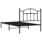 vidaXL Bettgestell mit Kopfteil Metall Schwarz 100x190 cm vidaXL Bettgestell mit Kopfteil Metall Schwarz 100x190 cm