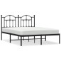 vidaXL Bettgestell mit Kopfteil Metall Schwarz 135x190 cm vidaXL Bettgestell mit Kopfteil Metall Schwarz 135x190 cm