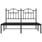 vidaXL Bettgestell mit Kopfteil Metall Schwarz 135x190 cm vidaXL Bettgestell mit Kopfteil Metall Schwarz 135x190 cm