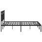 vidaXL Bettgestell mit Kopfteil Metall Schwarz 135x190 cm vidaXL Bettgestell mit Kopfteil Metall Schwarz 135x190 cm