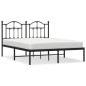 vidaXL Bettgestell mit Kopfteil Metall Schwarz 150x200 cm vidaXL Bettgestell mit Kopfteil Metall Schwarz 150x200 cm