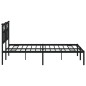 vidaXL Bettgestell mit Kopfteil Metall Schwarz 150x200 cm vidaXL Bettgestell mit Kopfteil Metall Schwarz 150x200 cm