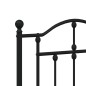 vidaXL Bettgestell mit Kopfteil Metall Schwarz 150x200 cm vidaXL Bettgestell mit Kopfteil Metall Schwarz 150x200 cm