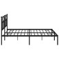 vidaXL Bettgestell mit Kopfteil Metall Schwarz 193x203 cm vidaXL Bettgestell mit Kopfteil Metall Schwarz 193x203 cm