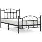 vidaXL Bettgestell mit Kopf- und Fußteil Metall Schwarz 100x190 cm vidaXL Bettgestell mit Kopf- und Fußteil Metall Schwarz 100x190 cm
