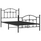 vidaXL Bettgestell mit Kopf- und Fußteil Metall Schwarz 100x190 cm vidaXL Bettgestell mit Kopf- und Fußteil Metall Schwarz 100x190 cm