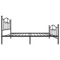 vidaXL Bettgestell mit Kopf- und Fußteil Metall Schwarz 100x190 cm vidaXL Bettgestell mit Kopf- und Fußteil Metall Schwarz 100x190 cm