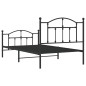 vidaXL Bettgestell mit Kopf- und Fußteil Metall Schwarz 100x190 cm vidaXL Bettgestell mit Kopf- und Fußteil Metall Schwarz 100x190 cm