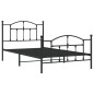vidaXL Bettgestell mit Kopf- und Fußteil Metall Schwarz 100x200 cm vidaXL Bettgestell mit Kopf- und Fußteil Metall Schwarz 100x200 cm