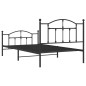 vidaXL Bettgestell mit Kopf- und Fußteil Metall Schwarz 100x200 cm vidaXL Bettgestell mit Kopf- und Fußteil Metall Schwarz 100x200 cm