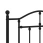 vidaXL Bettgestell mit Kopf- und Fußteil Metall Schwarz 100x200 cm vidaXL Bettgestell mit Kopf- und Fußteil Metall Schwarz 100x200 cm