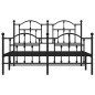 vidaXL Bettgestell mit Kopf- und Fußteil Metall Schwarz 135x190 cm vidaXL Bettgestell mit Kopf- und Fußteil Metall Schwarz 135x190 cm