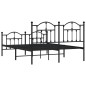 vidaXL Bettgestell mit Kopf- und Fußteil Metall Schwarz 135x190 cm vidaXL Bettgestell mit Kopf- und Fußteil Metall Schwarz 135x190 cm