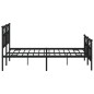vidaXL Bettgestell mit Kopf- und Fußteil Metall Schwarz 150x200 cm vidaXL Bettgestell mit Kopf- und Fußteil Metall Schwarz 150x200 cm