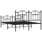 vidaXL Bettgestell mit Kopf- und Fußteil Metall Schwarz 150x200 cm vidaXL Bettgestell mit Kopf- und Fußteil Metall Schwarz 150x200 cm
