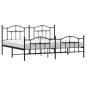 vidaXL Bettgestell mit Kopf- und Fußteil Metall Schwarz 193x203 cm vidaXL Bettgestell mit Kopf- und Fußteil Metall Schwarz 193x203 cm