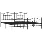 vidaXL Bettgestell mit Kopf- und Fußteil Metall Schwarz 193x203 cm vidaXL Bettgestell mit Kopf- und Fußteil Metall Schwarz 193x203 cm