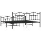vidaXL Bettgestell mit Kopf- und Fußteil Metall Schwarz 193x203 cm vidaXL Bettgestell mit Kopf- und Fußteil Metall Schwarz 193x203 cm