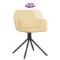 Esszimmerstühle 2 Stk. Drehbar Creme Samt Esszimmerstühle 2 Stk. Drehbar Creme Samt