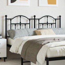 vidaXL Kopfteil Metall Schwarz 150 cm