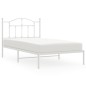 vidaXL Bettgestell mit Kopfteil Metall Weiß 100x190 cm vidaXL Bettgestell mit Kopfteil Metall Weiß 100x190 cm
