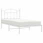 vidaXL Bettgestell mit Kopfteil Metall Weiß 100x190 cm vidaXL Bettgestell mit Kopfteil Metall Weiß 100x190 cm