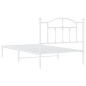 vidaXL Bettgestell mit Kopfteil Metall Weiß 100x190 cm vidaXL Bettgestell mit Kopfteil Metall Weiß 100x190 cm