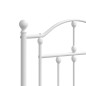 vidaXL Bettgestell mit Kopfteil Metall Weiß 183x213 cm vidaXL Bettgestell mit Kopfteil Metall Weiß 183x213 cm