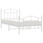 vidaXL Bettgestell mit Kopf- und Fußteil Metall Weiß 100x190 cm vidaXL Bettgestell mit Kopf- und Fußteil Metall Weiß 100x190 cm