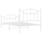 vidaXL Bettgestell mit Kopf- und Fußteil Metall Weiß 100x190 cm vidaXL Bettgestell mit Kopf- und Fußteil Metall Weiß 100x190 cm