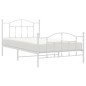 vidaXL Bettgestell mit Kopf- und Fußteil Metall Weiß 100x200 cm vidaXL Bettgestell mit Kopf- und Fußteil Metall Weiß 100x200 cm