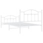 vidaXL Bettgestell mit Kopf- und Fußteil Metall Weiß 100x200 cm vidaXL Bettgestell mit Kopf- und Fußteil Metall Weiß 100x200 cm