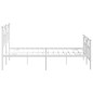 vidaXL Bettgestell mit Kopf- und Fußteil Metall Weiß 135x190 cm vidaXL Bettgestell mit Kopf- und Fußteil Metall Weiß 135x190 cm