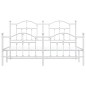 vidaXL Bettgestell mit Kopf- und Fußteil Metall Weiß 183x213 cm vidaXL Bettgestell mit Kopf- und Fußteil Metall Weiß 183x213 cm