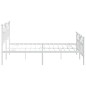 vidaXL Bettgestell mit Kopf- und Fußteil Metall Weiß 183x213 cm vidaXL Bettgestell mit Kopf- und Fußteil Metall Weiß 183x213 cm