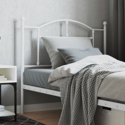 vidaXL Kopfteil Metall Weiß 100 cm