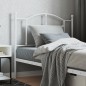 vidaXL Kopfteil Metall Weiß 100 cm