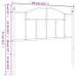 vidaXL Kopfteil Metall Weiß 100 cm