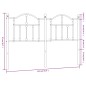 vidaXL Kopfteil Metall Weiß 135 cm vidaXL Kopfteil Metall Weiß 135 cm