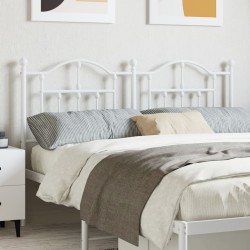 vidaXL Kopfteil Metall Weiß 150 cm