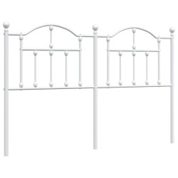 vidaXL Kopfteil Metall Weiß 150 cm