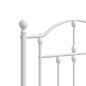vidaXL Kopfteil Metall Weiß 150 cm
